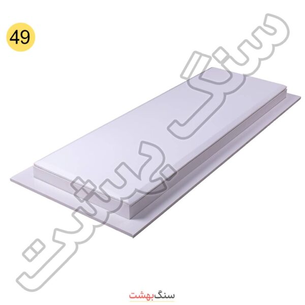 سنگ مزار نانو قرنیزدار سفید براق کد 49